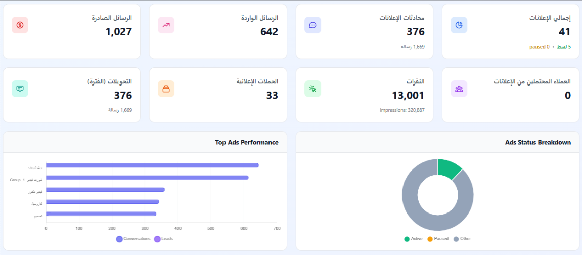 Ads performance — clicks, conversions & top campaigns